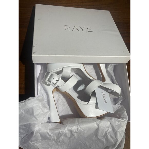 RAYE Rush High Heels in White 10 With Box Womens Platforms - Picture 5 of 13